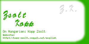 zsolt kopp business card
